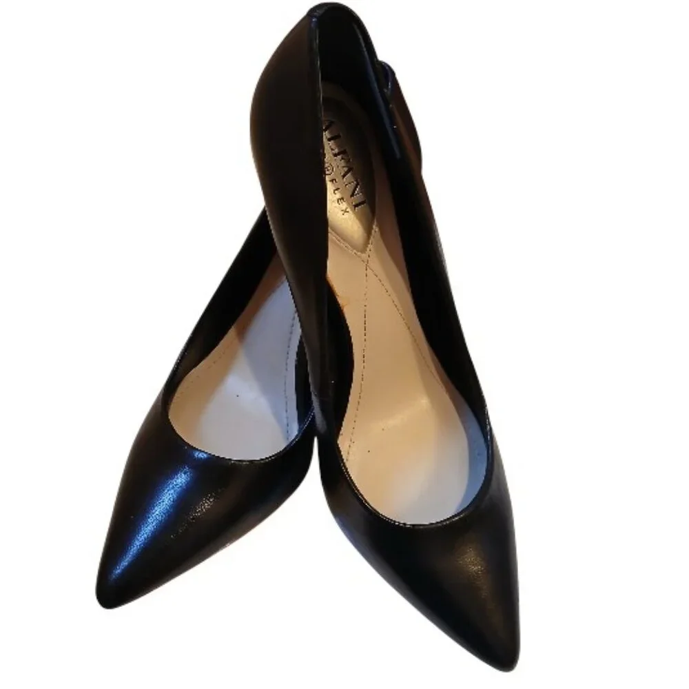 ALFANI Step N' Flex Pointed Toe Elegant Black Leather High Heel Pumps 7.5M -EUC - Picture 6 of 15